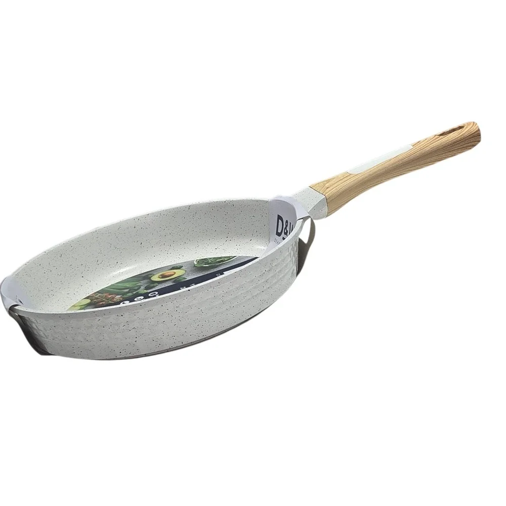 D&W Deane And White Premium Cookware 11in Nonstick‎ Frying Pan Skillet Ivory